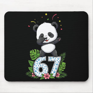 Alfombrilla De Ratón Seis Siete Meme Hincando Bebé Panda 67 Divertido G