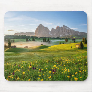 Alfombrilla De Ratón Seiser Alm, montañas de la dolomía, Italia