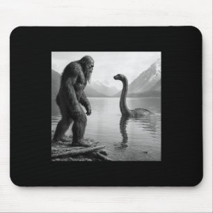 Alfombrilla De Ratón Selfie de Bigfoot con regalos de monstruo del lago