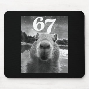 Alfombrilla De Ratón Selfie de carpincho con gráfico de capy meme 67 pa