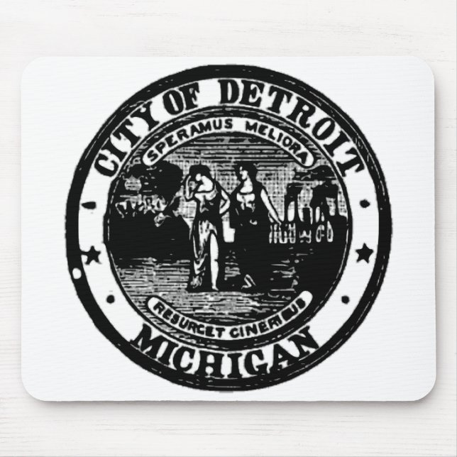 Alfombrilla De Ratón Sello de Detroit (Frente)
