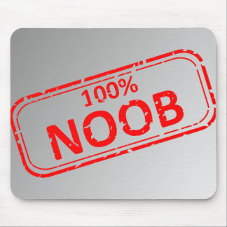 Alfombrilla De Ratón Sello de goma 100% de Noob Mousepad