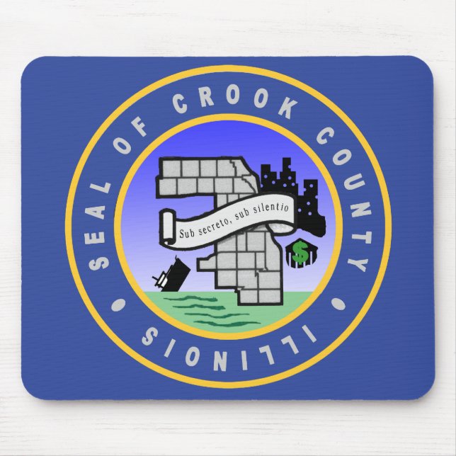 Alfombrilla De Ratón Sello del cojín de ratón del condado de Crook (Frente)
