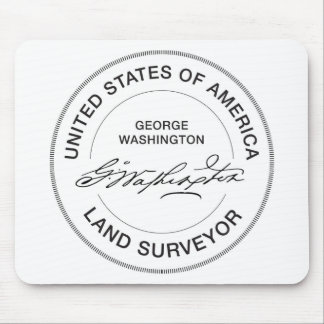 Alfombrilla De Ratón Sello del topógrafo de la tierra de George
