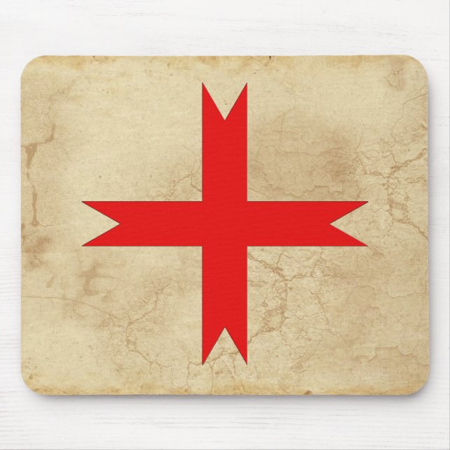 Alfombrilla De Ratón Sello medieval de los Caballeros Templarios (Frente)
