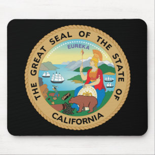 Alfombrilla De Ratón Sello Mousepad del estado de California
