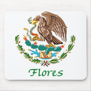 Alfombrilla De Ratón Sello nacional mexicano de Flores