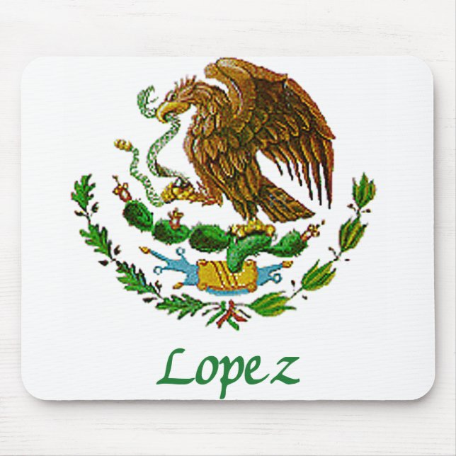 Alfombrilla De Ratón Sello nacional mexicano de López (Frente)