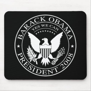 Alfombrilla De Ratón Sello presidencial de Barack Obama Mousepad 2008