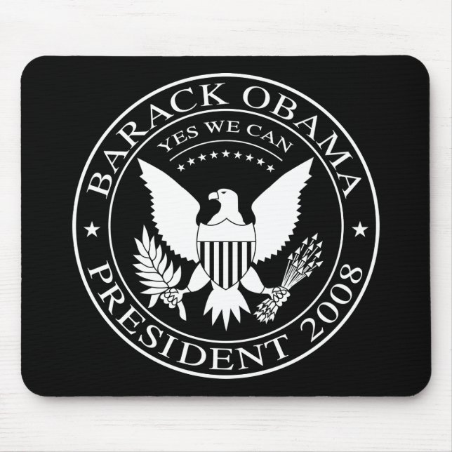 Alfombrilla De Ratón Sello presidencial de Barack Obama Mousepad 2008 (Frente)