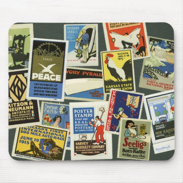 Alfombrilla De Ratón Sellos del poster (Frente)
