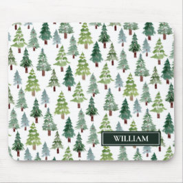 Alfombrilla De Ratón Selva acuarela de invierno personalizada