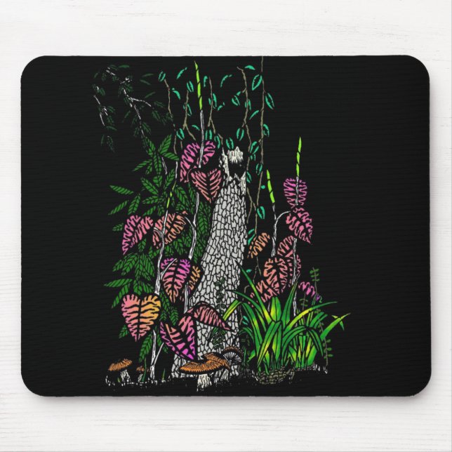 Alfombrilla De Ratón Selva de neón (Frente)