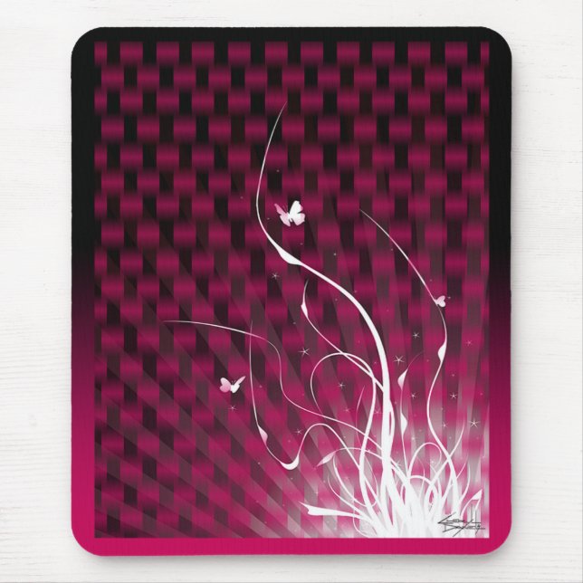 Alfombrilla De Ratón Selva Mousepad de Basketweave (magenta) (Frente)