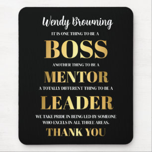 Alfombrilla De Ratón semana de la apreciación de los jefes con eleganci