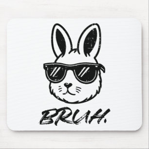 Alfombrilla De Ratón Semana Santa Bruh Bunny Sungles Gracioso Meme Homb