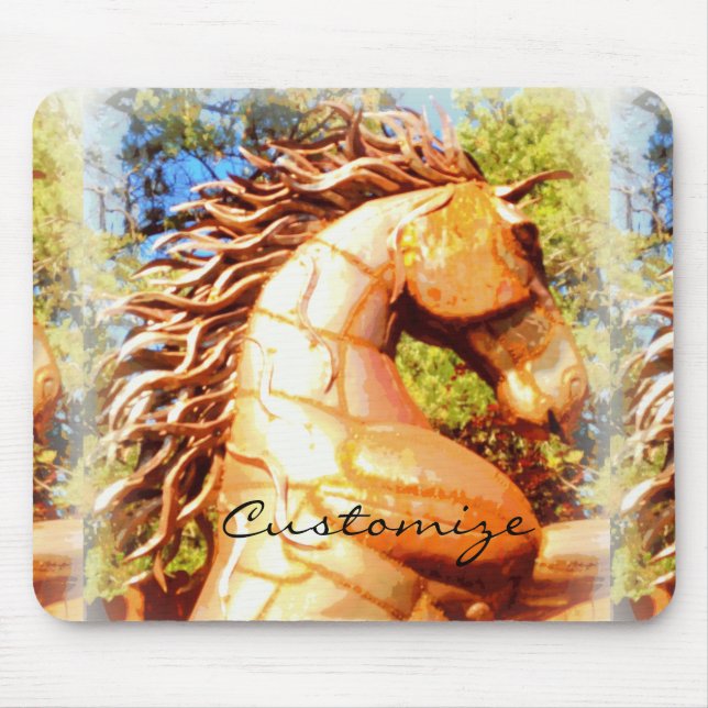 Alfombrilla De Ratón semental de mustang marrón Thunder_Cove (Frente)