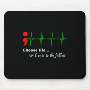 Alfombrilla De Ratón Semicolón Ekg Prevención de la toma de conciencia