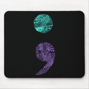 Alfombrilla De Ratón Semicolon Gift Concienciación sobre la prevención