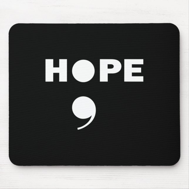Alfombrilla De Ratón Semicolón Sensibilización Sobre El Suicidio Para U (Frente)
