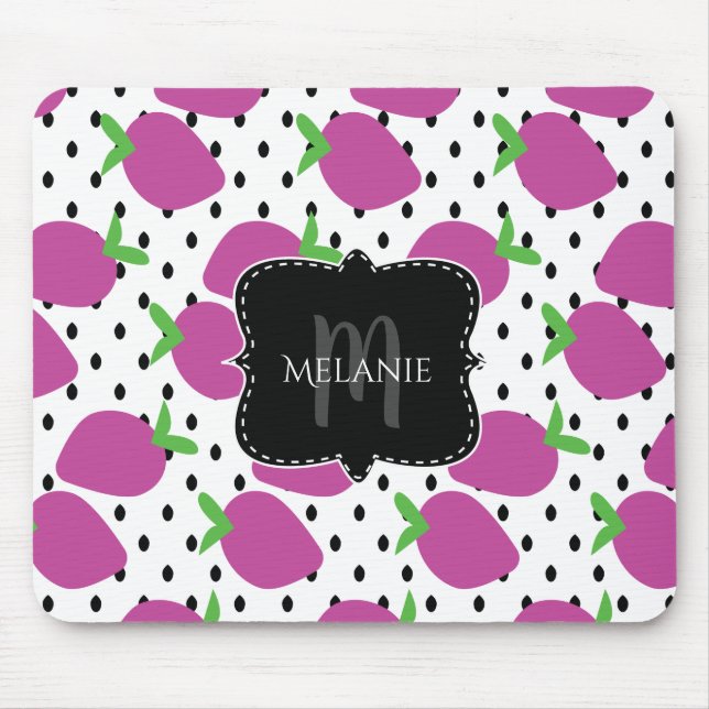 Alfombrilla De Ratón Semillas de fresas de fresas para el ratón persona (Frente)