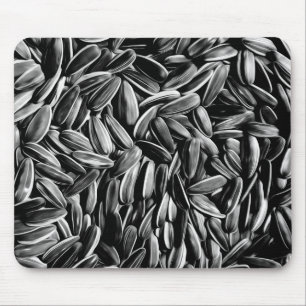 Alfombrilla De Ratón Semillas de girasol - Fotografía en blanco y negro