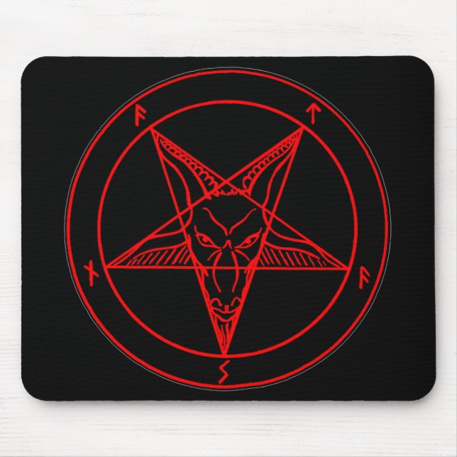 ALFOMBRILLA DE RATÓN SEÑAL DE BAPHOMET (Frente)