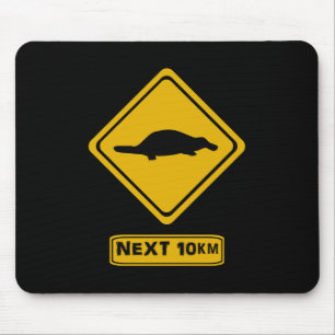 Alfombrilla De Ratón señal de la vía de platypus