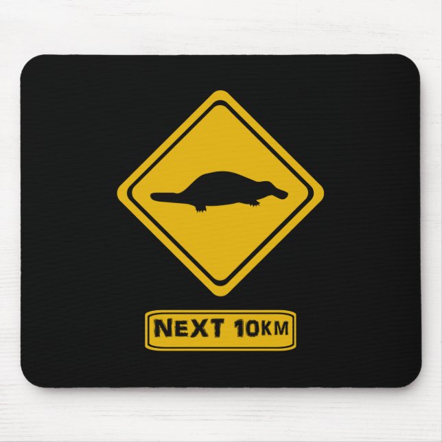 Alfombrilla De Ratón señal de la vía de platypus (Frente)