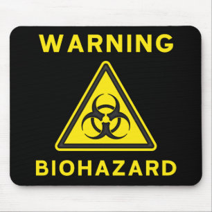 Alfombrilla De Ratón Señal de peligro del Biohazard Mousepad