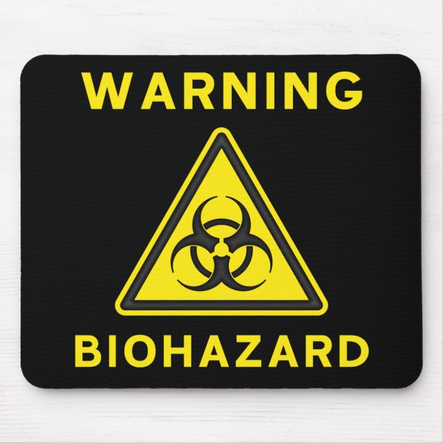 Alfombrilla De Ratón Señal de peligro del Biohazard Mousepad (Frente)