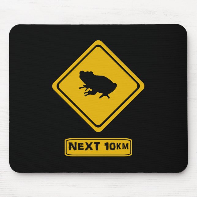 Alfombrilla De Ratón señal de ruta de rana (Frente)