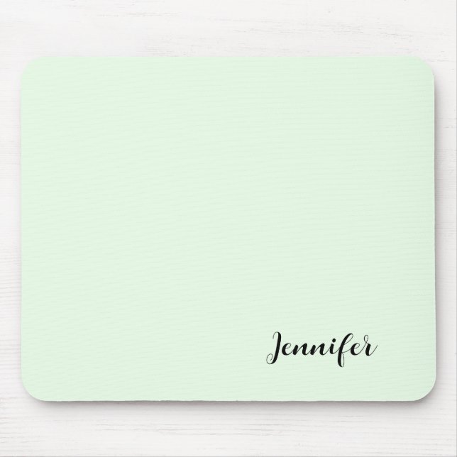 Alfombrilla De Ratón Sencilla Mint Green de escritura personalizada par (Frente)
