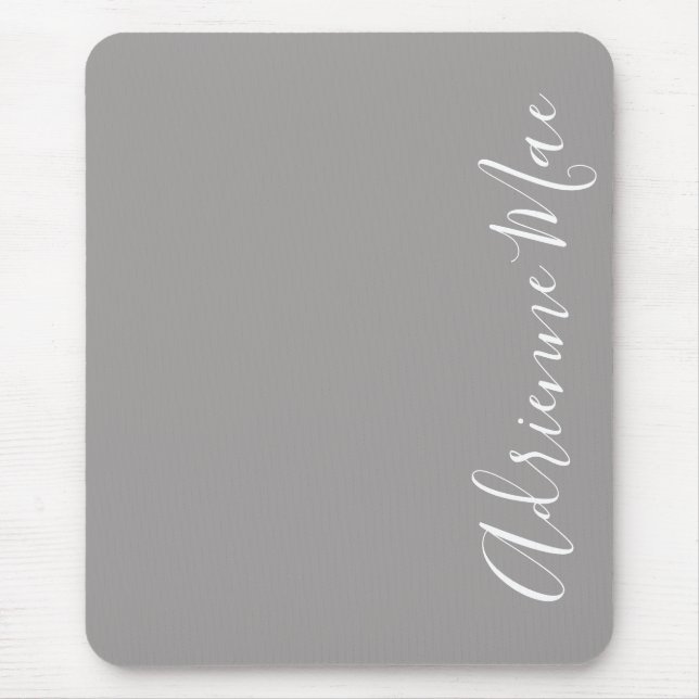 Alfombrilla De Ratón Sencillamente Elegante Ash Gray Personalizado (Frente)