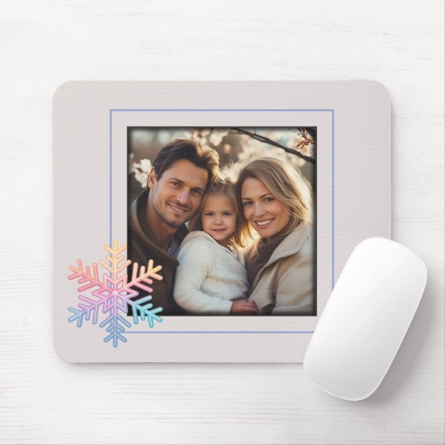 Alfombrilla De Ratón Sencillo copo de nieve (Con ratón)