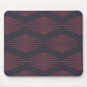Alfombrilla De Ratón Sencillo, rojo, patrón tradicional con líneas