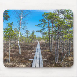 Alfombrilla De Ratón Sendero de madera sobre pantano