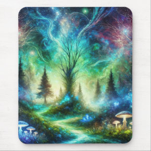 Alfombrilla De Ratón Sendero del Bosque Encantado Hongos Brillantes Cie