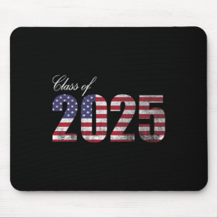 Alfombrilla De Ratón Senior 2025 Bandera Estadounidense Graduación Cl D