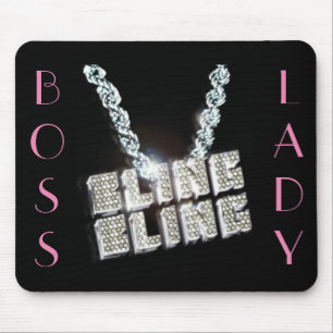 Alfombrilla De Ratón Señora Bling Bling Mousepad de Boss