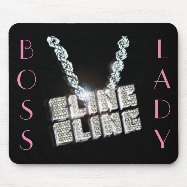 Alfombrilla De Ratón Señora Bling Bling Mousepad de Boss (Frente)