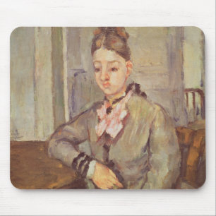 Alfombrilla De Ratón Señora Cezanne Leaning en una tabla, 1873-77