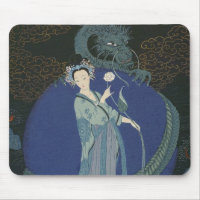 Señora con un dragón (litho del color)