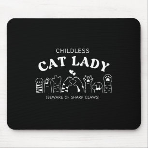 Alfombrilla De Ratón Señora De Gato Sin Niños, Cuidado Con Las Agudas G