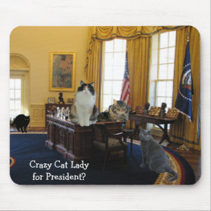 Alfombrilla De Ratón Señora del Gato del Presidente
