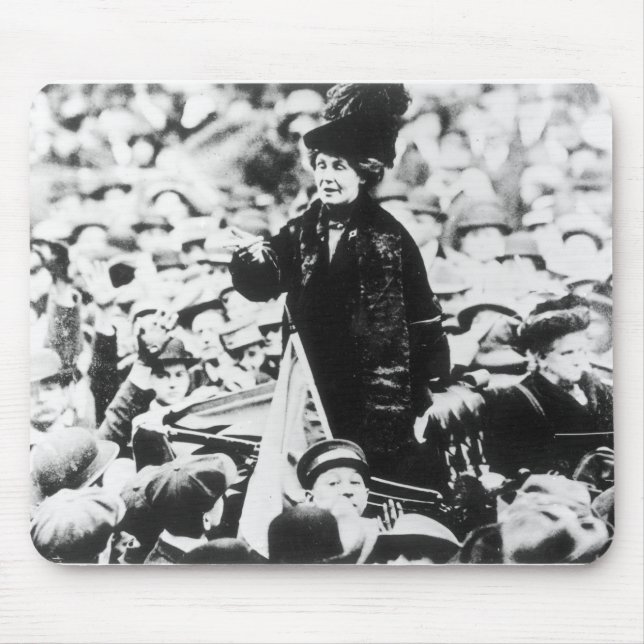 Alfombrilla De Ratón Señora Emmeline Pankhurst Addressing una (Frente)