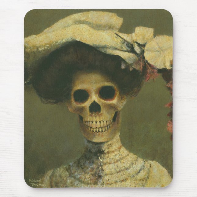Alfombrilla De Ratón Señora gótica Skeleton Mousepad (Frente)
