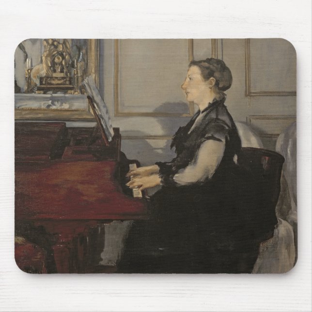 Alfombrilla De Ratón Señora Manet en el piano, 1868 de Manet el | (Frente)