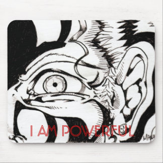 Alfombrilla De Ratón señora mayor del animado, SOY POTENTE