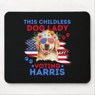 Alfombrilla De Ratón Señora Perro Vota Kamala Harris 2024 Golden Retrie